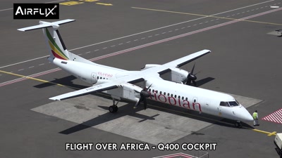 Flight Over Africa Q400 Cockpit - Highlights